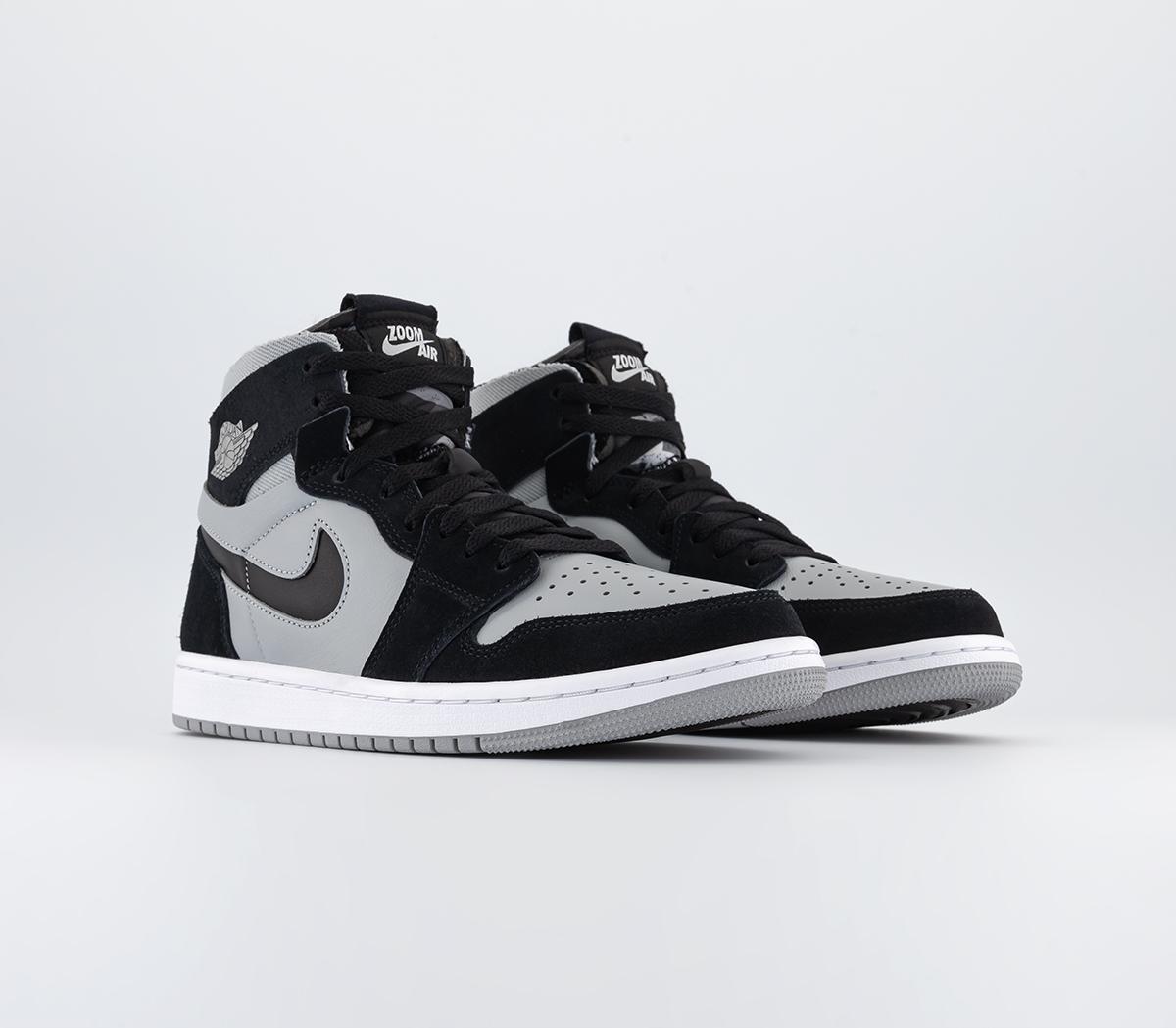 Jordan Air Jordan 1 Zoom Air Cmft Trainers Black White Light Smoke Grey