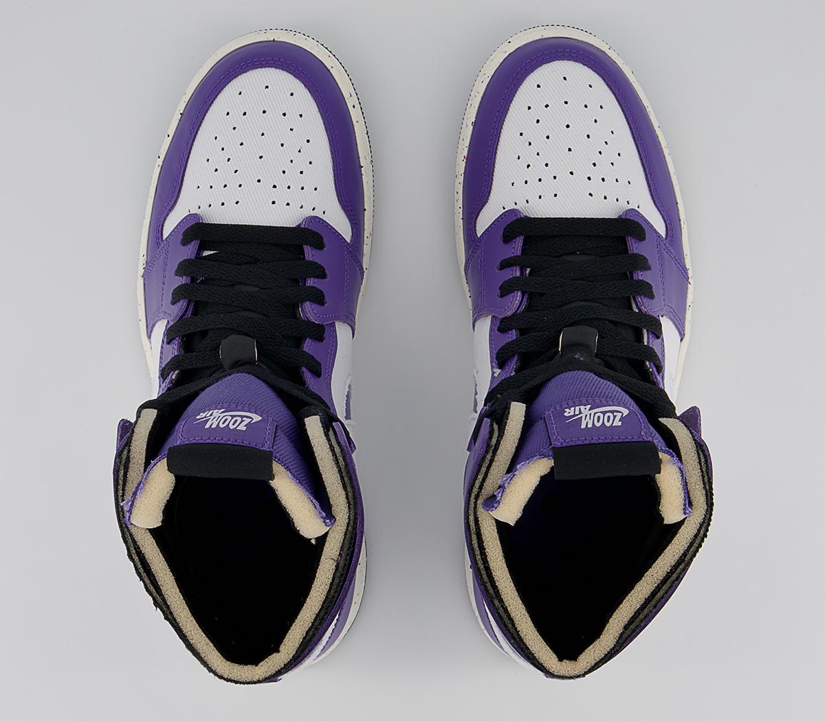 Jordan Air Jordan 1 Zoom Air Cmft Trainers Jordan Air Jordan 1 Zoom Air Cmft Trainers Dark Iris White Black Sail Washed Teal