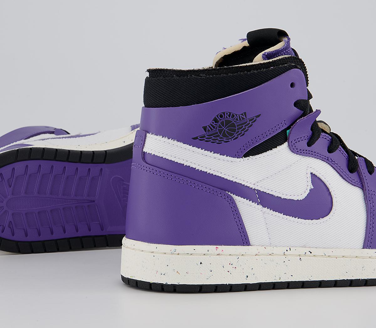 Jordan Air Jordan 1 Zoom Air Cmft Trainers Jordan Air Jordan 1 Zoom Air Cmft Trainers Dark Iris White Black Sail Washed Teal