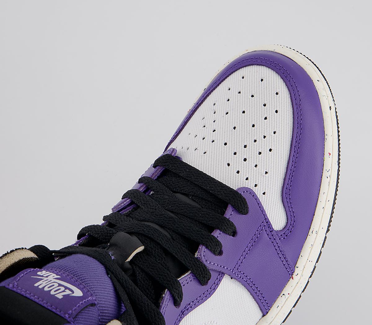 Jordan Air Jordan 1 Zoom Air Cmft Trainers Jordan Air Jordan 1 Zoom Air Cmft Trainers Dark Iris White Black Sail Washed Teal