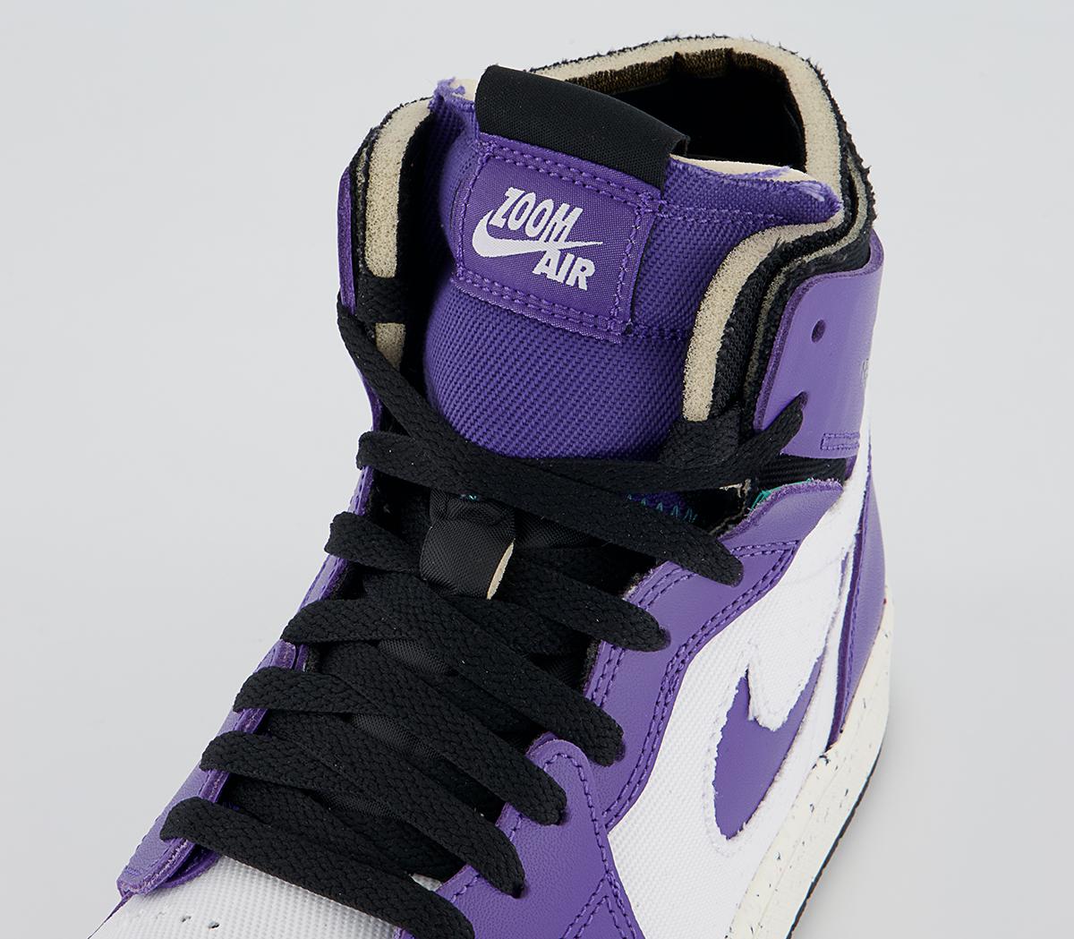 Jordan Air Jordan 1 Zoom Air Cmft Trainers Jordan Air Jordan 1 Zoom Air Cmft Trainers Dark Iris White Black Sail Washed Teal
