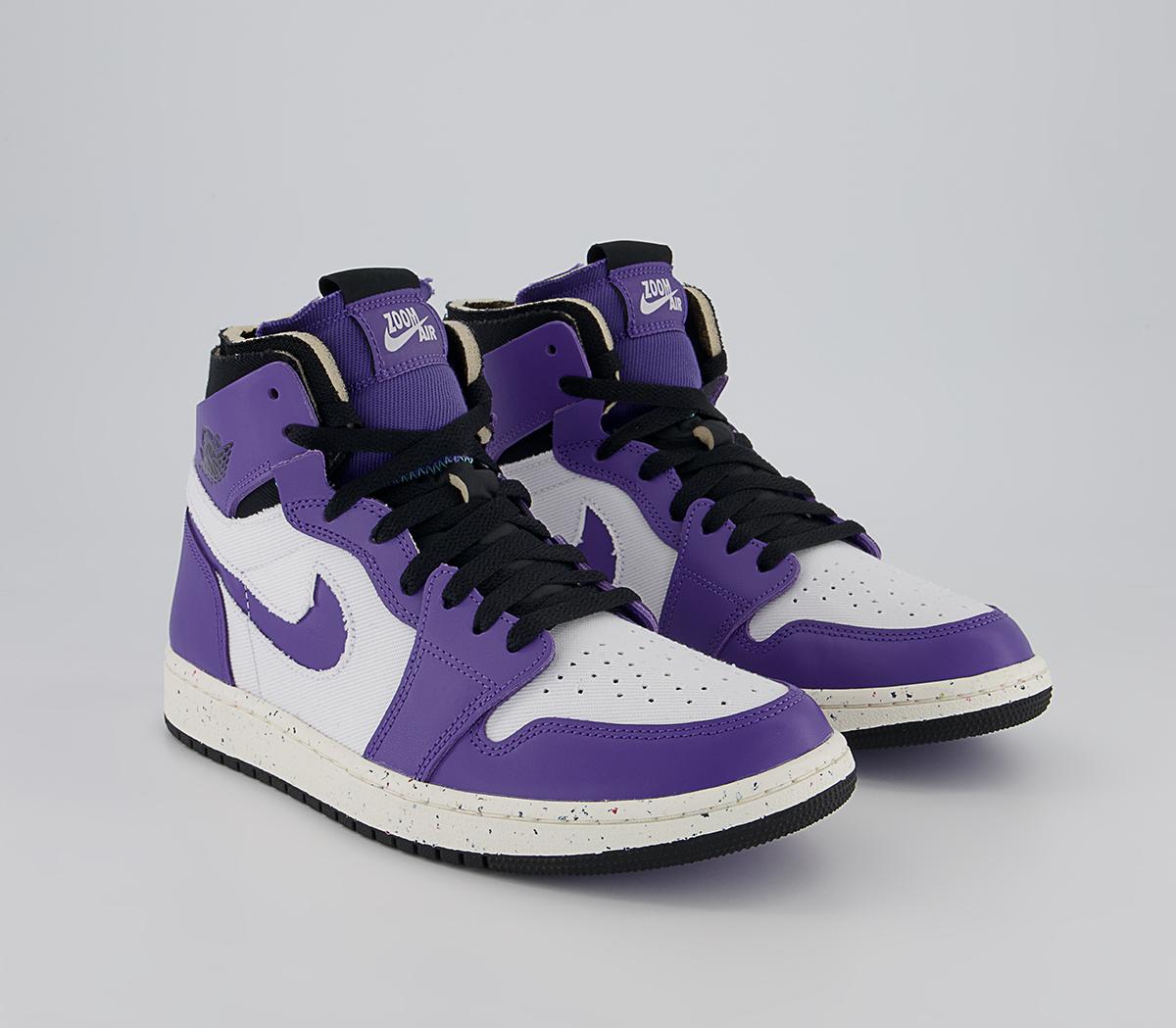 Jordan Air Jordan 1 Zoom Air Cmft Trainers Jordan Air Jordan 1 Zoom Air Cmft Trainers Dark Iris White Black Sail Washed Teal