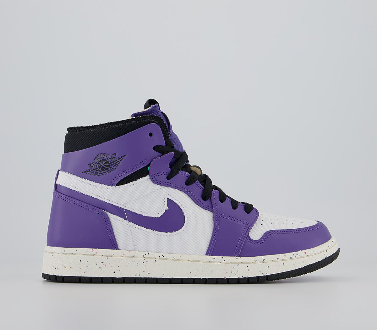 JordanAir Jordan 1 Zoom Air Cmft Trainers JordanAir Jordan 1 Zoom Air Cmft TrainersDark Iris White Black Sail Washed Teal