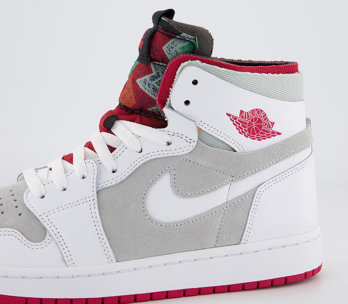 Jordan Air Jordan 1 Zoom Air Cmft Trainers Jordan Air Jordan 1 Zoom Air Cmft Trainers White True Red Light Silver Dark Concord