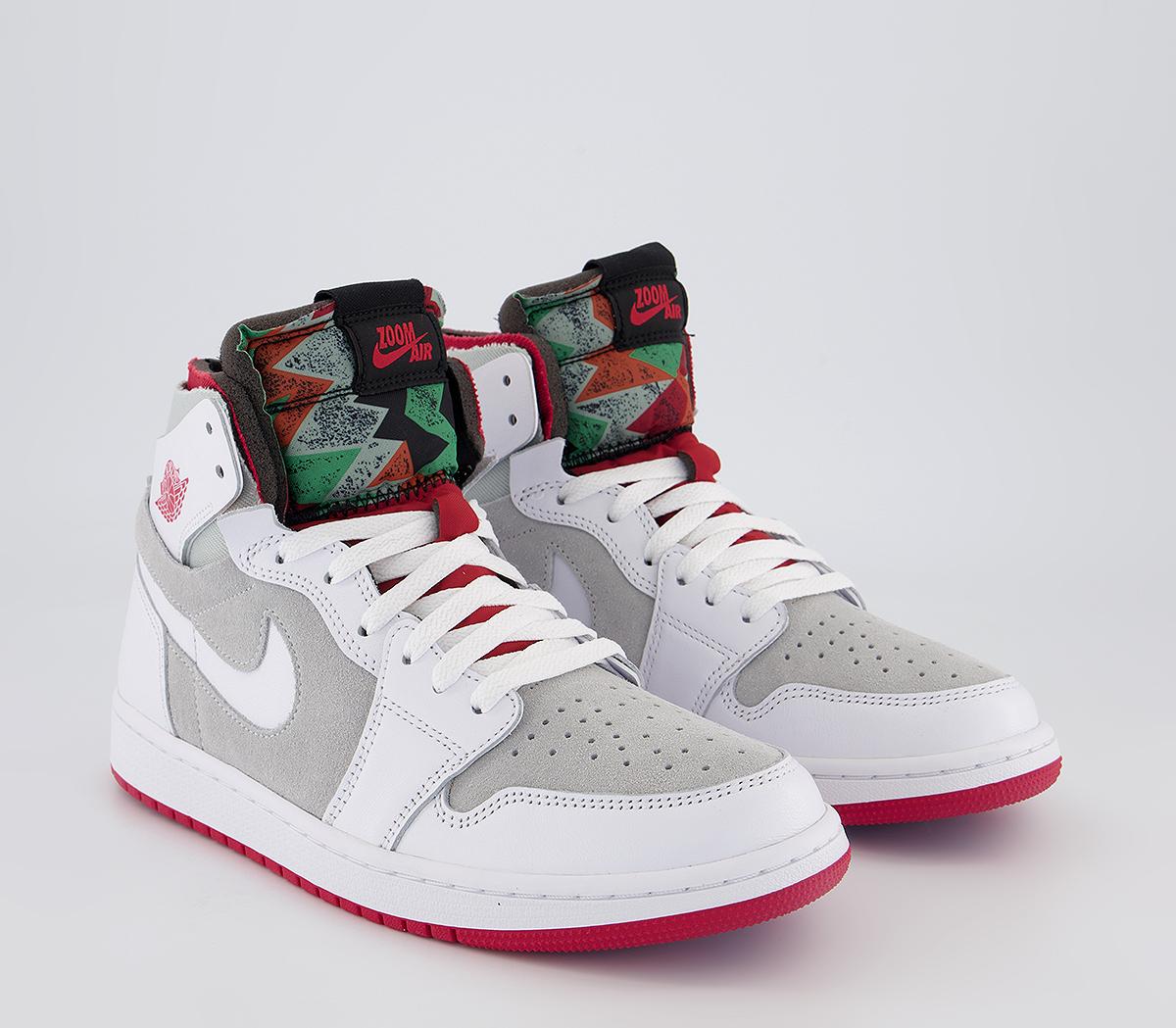 Jordan Air Jordan 1 Zoom Air Cmft Trainers Jordan Air Jordan 1 Zoom Air Cmft Trainers White True Red Light Silver Dark Concord