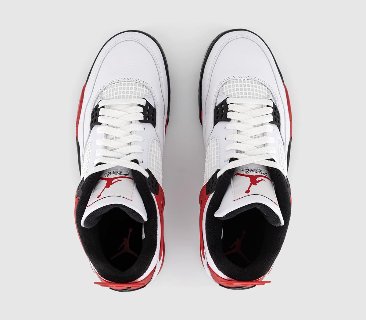 JordanAir Jordan 4 TrainersWhite Fire Red Black Neutral Grey