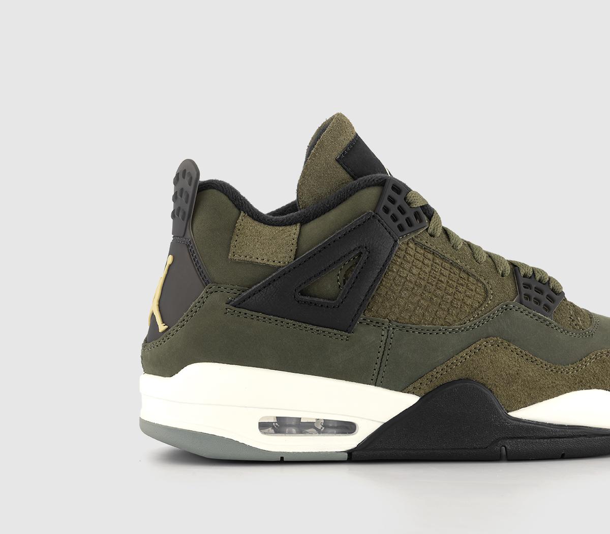JordanAir Jordan 4 TrainersMedium Olive Pale Vanilla Cargo Khaki