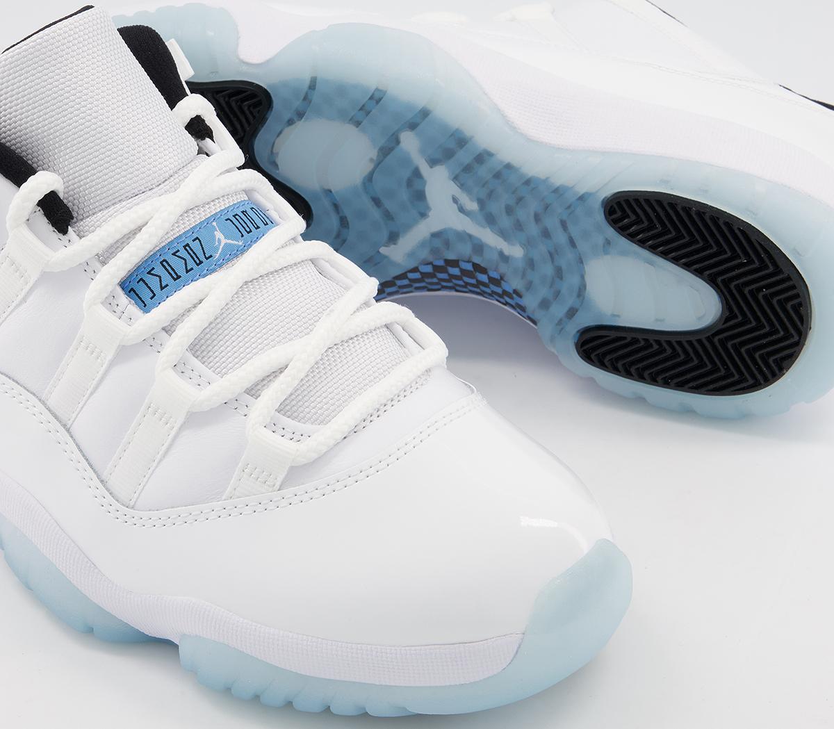 JordanAir Jordan 11 Low TrainersWhite Legend Blue White Black Columbia