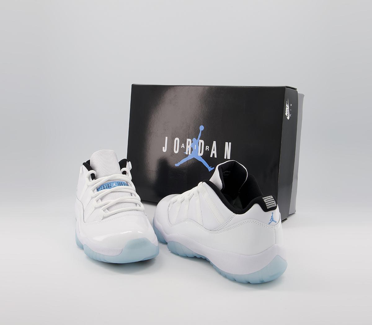 JordanAir Jordan 11 Low TrainersWhite Legend Blue White Black Columbia