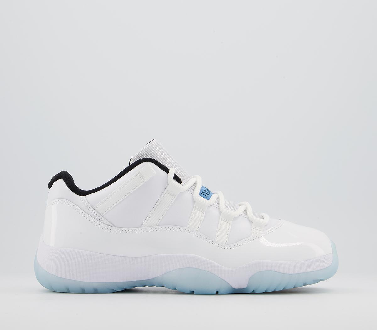 Jordan 11 low sales blue and white