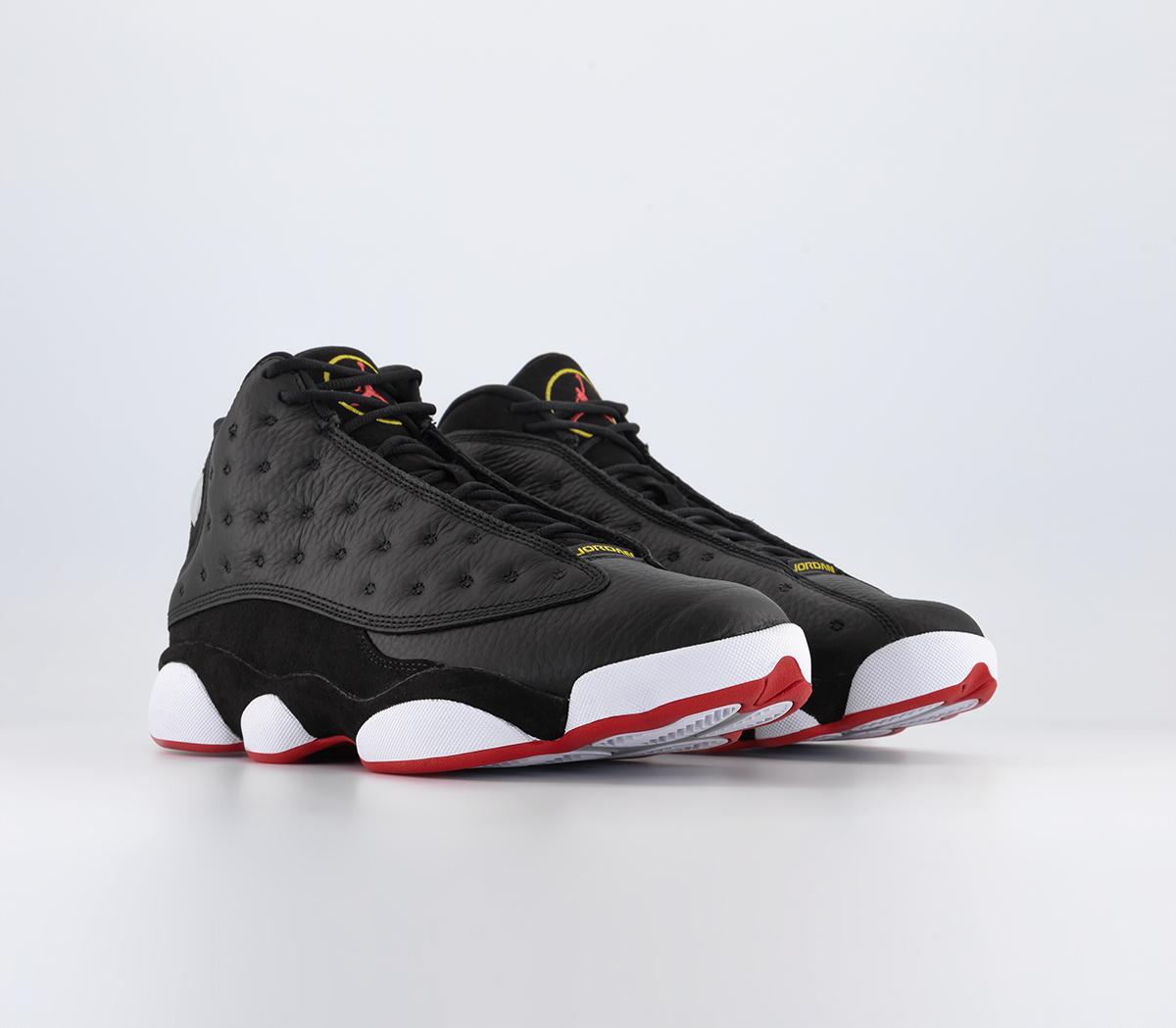 black & red jordan 13