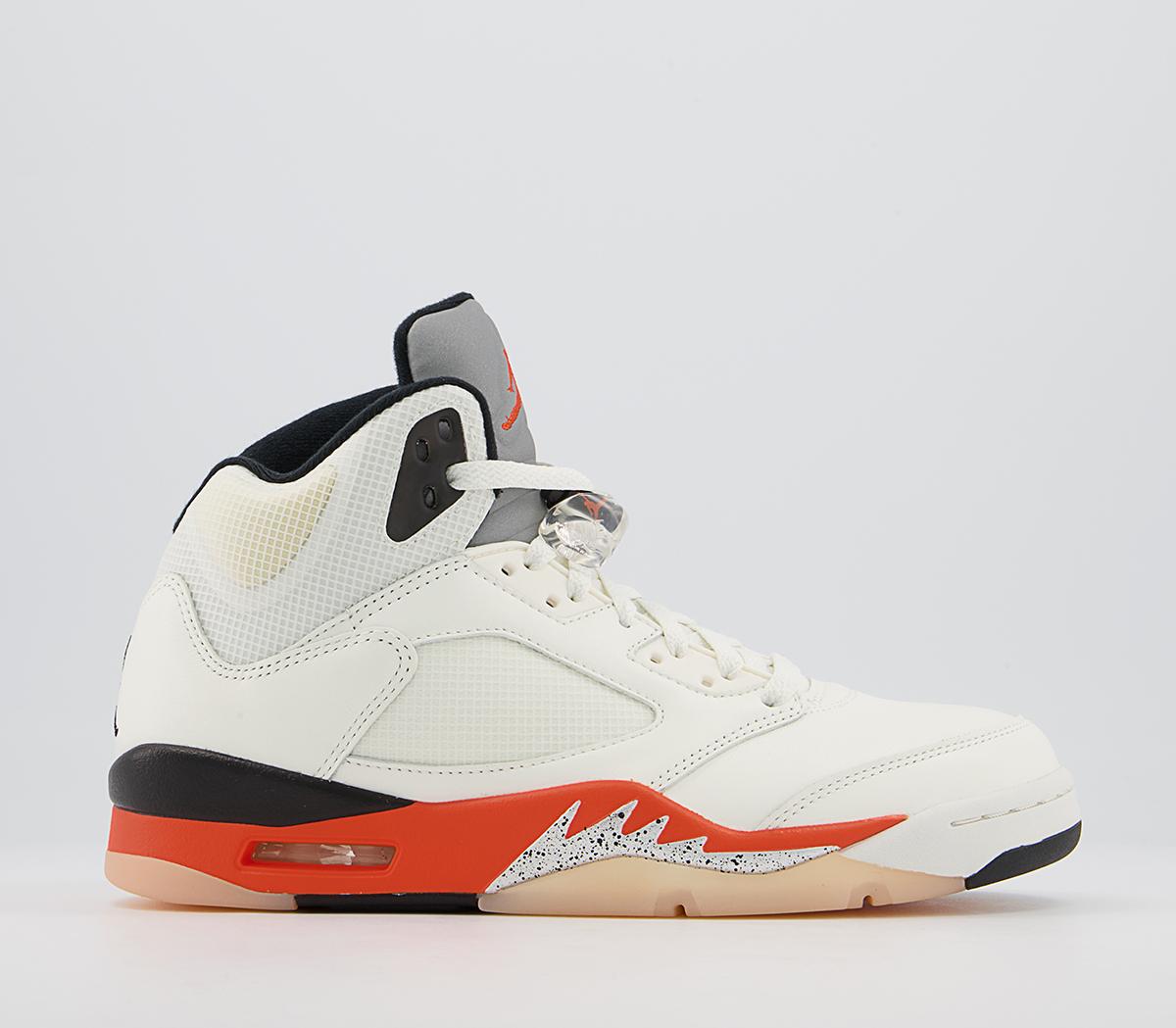 jordan air jordan 5 trainers white total orange multi