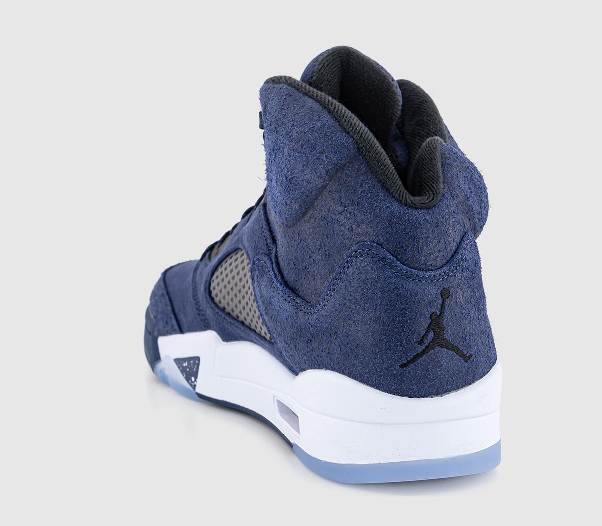 JordanAir Jordan 5 TrainersMidnight Navy Black Football Grey