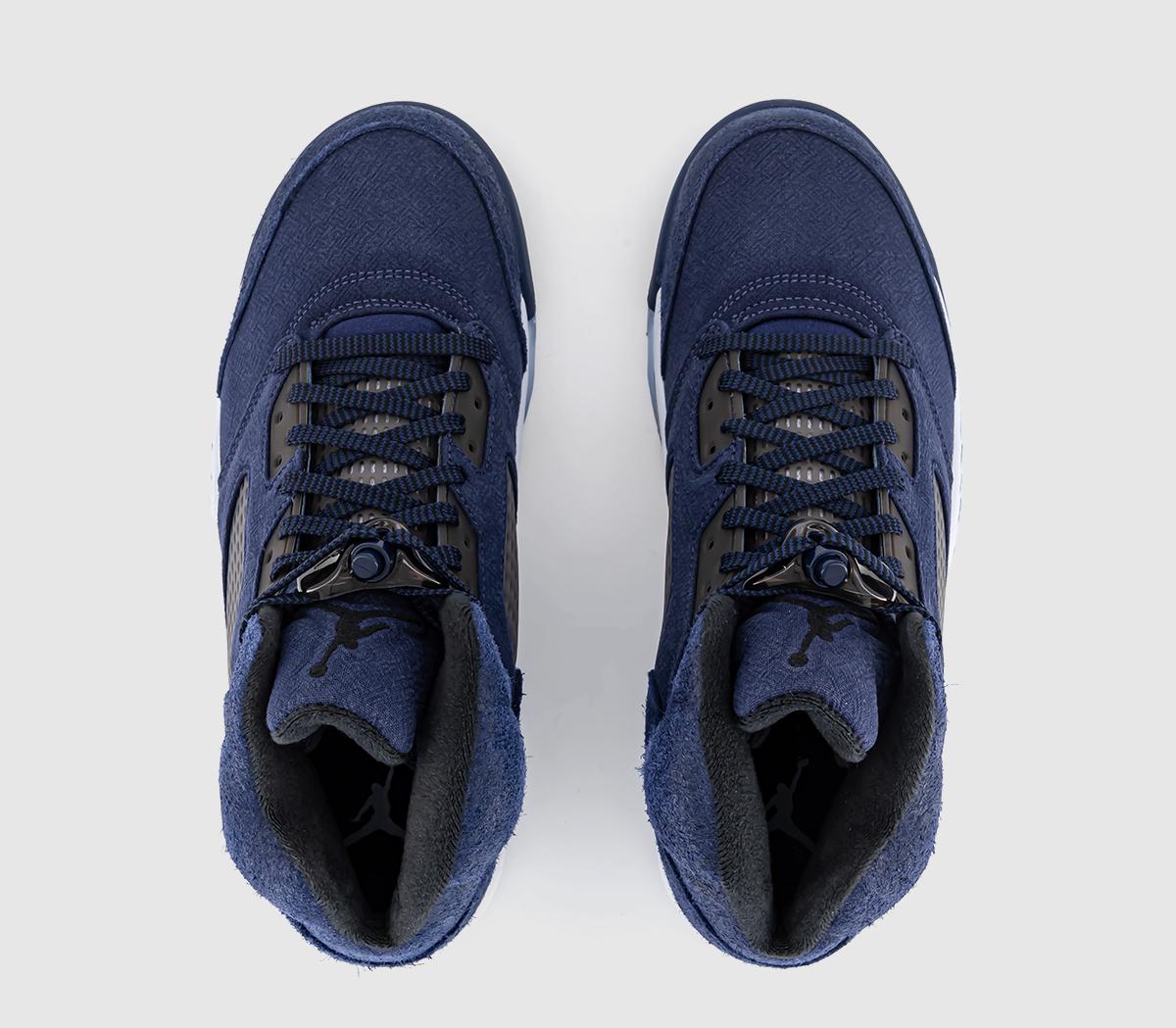 JordanAir Jordan 5 TrainersMidnight Navy Black Football Grey
