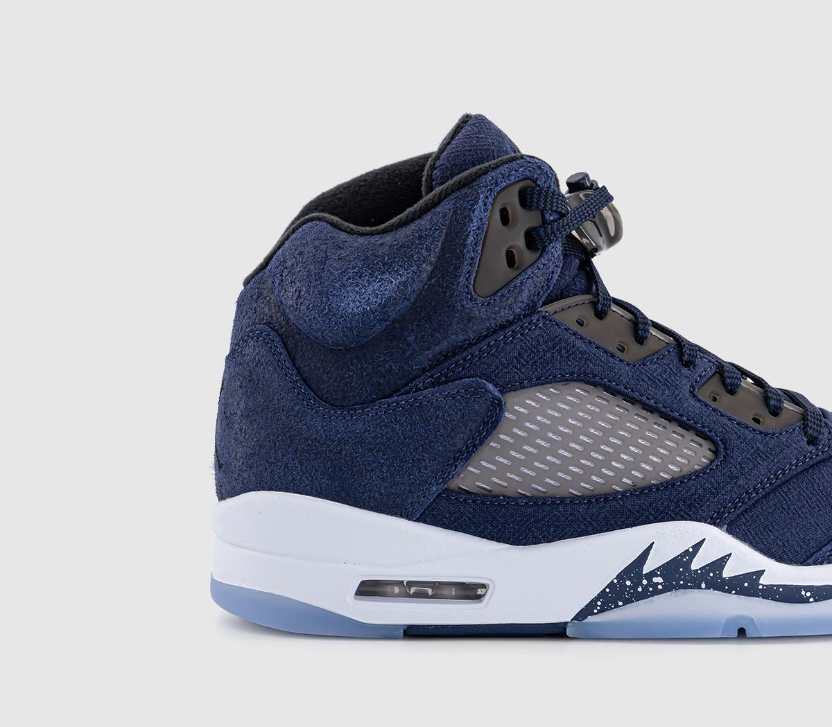 JordanAir Jordan 5 TrainersMidnight Navy Black Football Grey