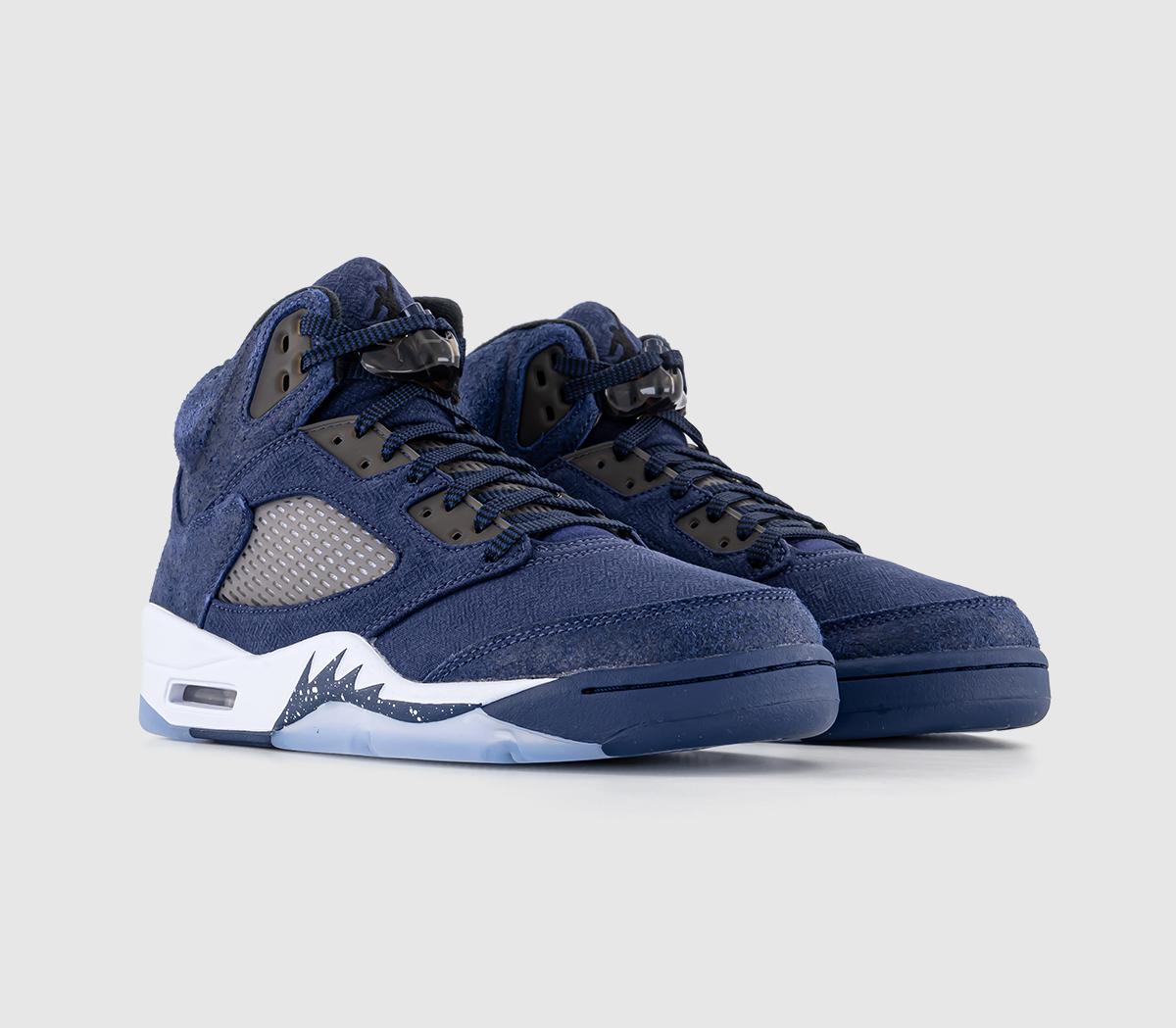 JordanAir Jordan 5 TrainersMidnight Navy Black Football Grey