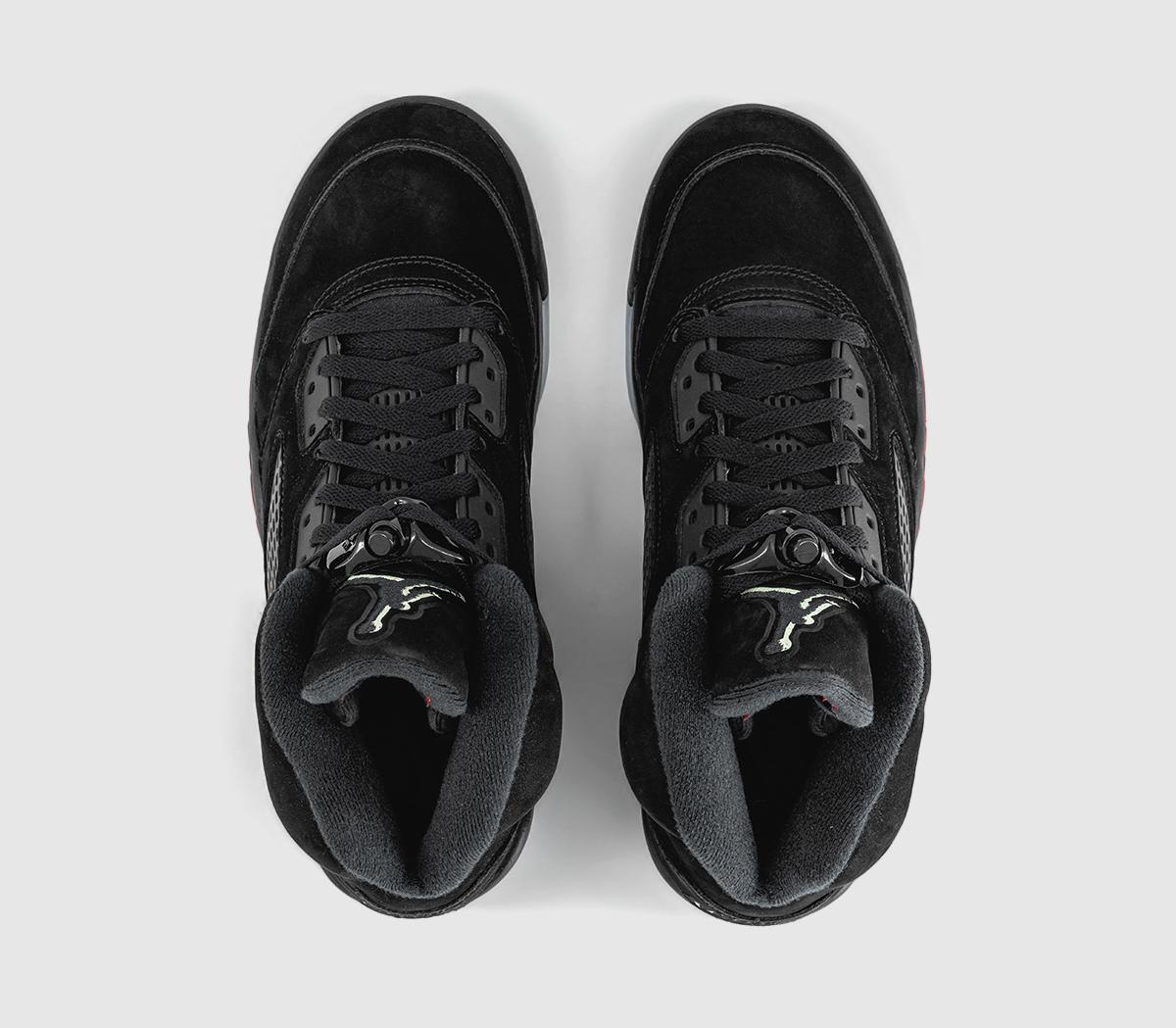 JordanAir Jordan 5 TrainersBlack Black Picante Red Glow N The Dark