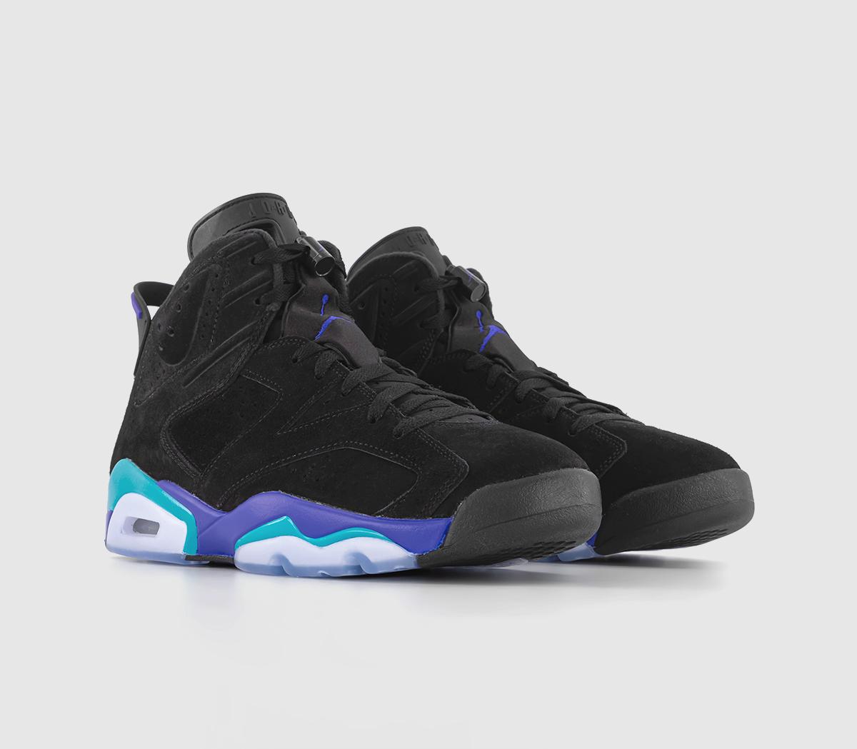 JordanAir Jordan 6 TrainersBlack Bright Concord Aquatone