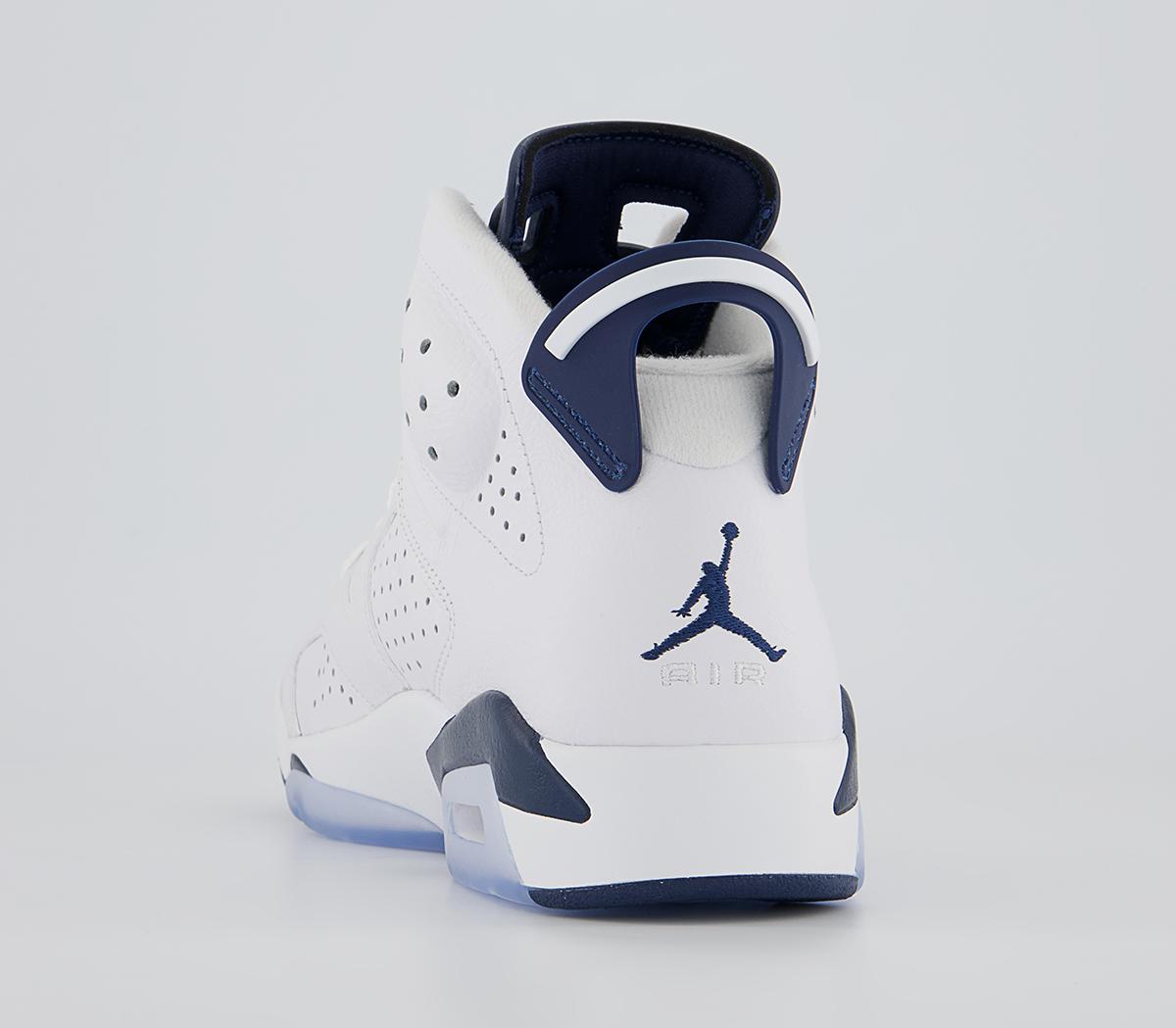 Jordan Air Jordan 6 Trainers Jordan Air Jordan 6 Trainers White Midnight Navy