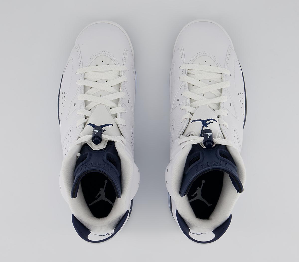 Jordan Air Jordan 6 Trainers Jordan Air Jordan 6 Trainers White Midnight Navy