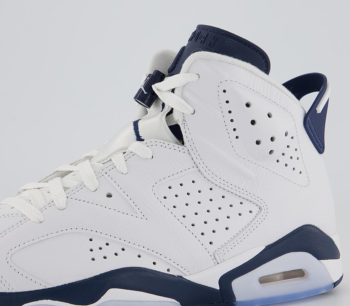 Jordan Air Jordan 6 Trainers Jordan Air Jordan 6 Trainers White Midnight Navy
