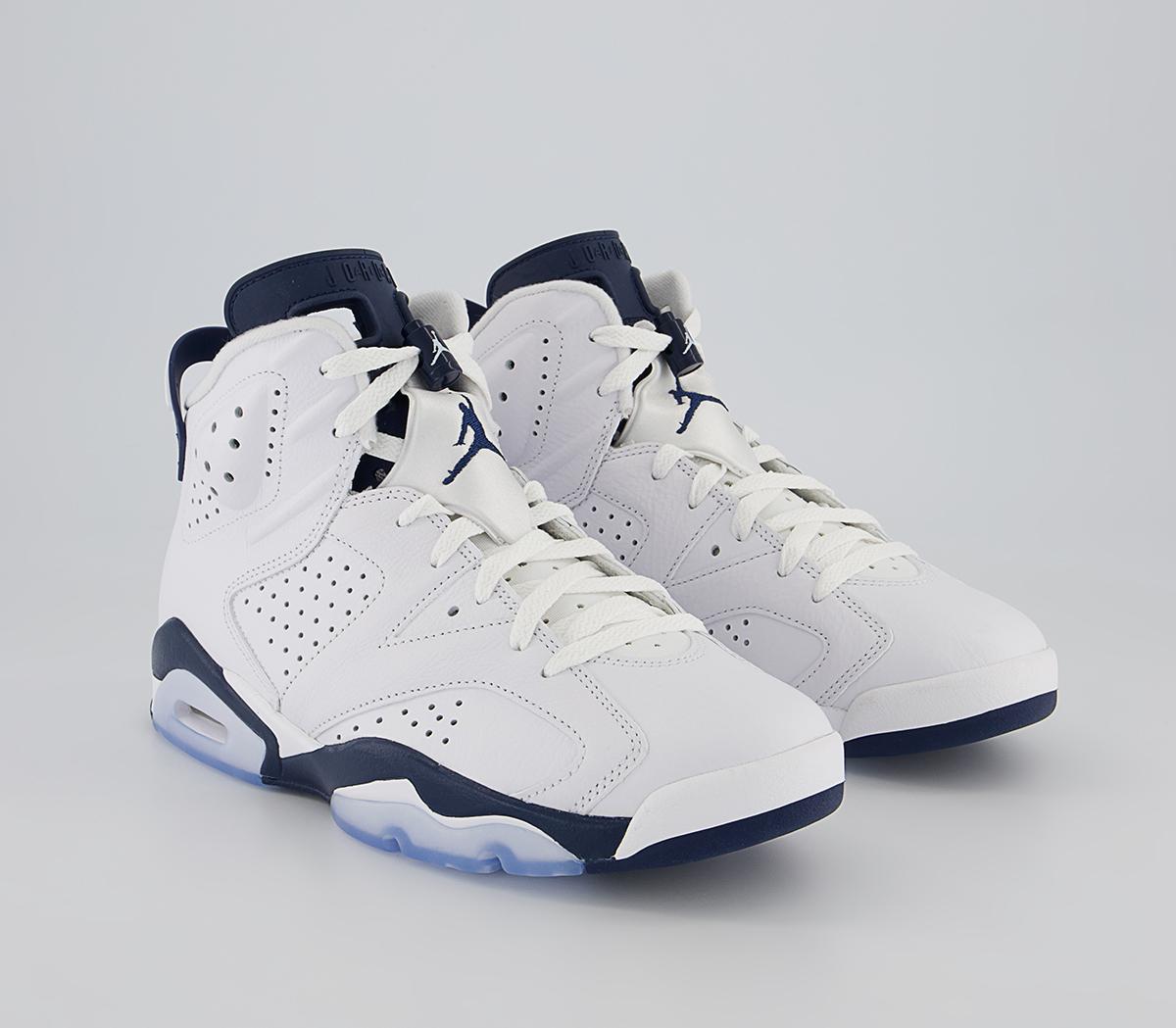 Jordan Air Jordan 6 Trainers Jordan Air Jordan 6 Trainers White Midnight Navy