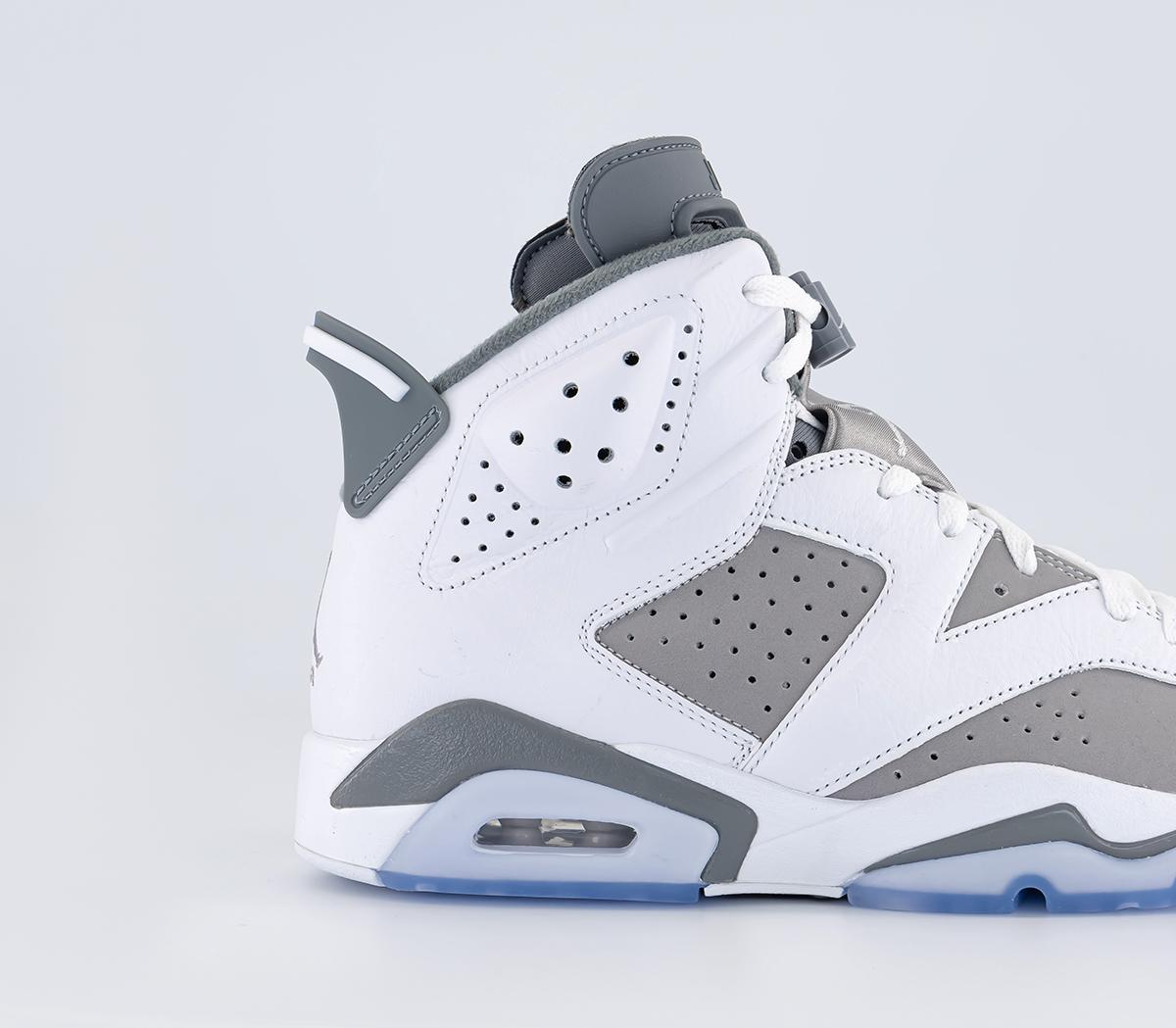 JordanAir Jordan 6 Trainers White Medium Grey Cool Grey