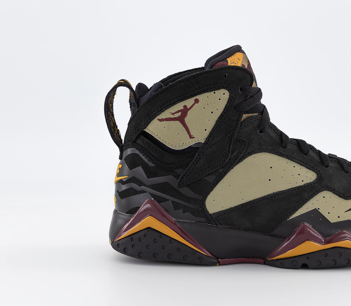 JordanAir Jordan 7 TrainersBlack Cherrywood Red Neutral Olive
