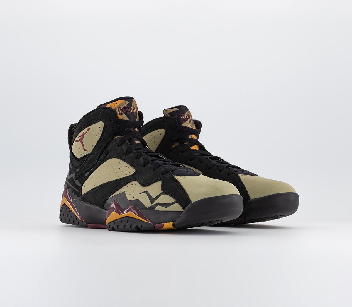JordanAir Jordan 7 TrainersBlack Cherrywood Red Neutral Olive