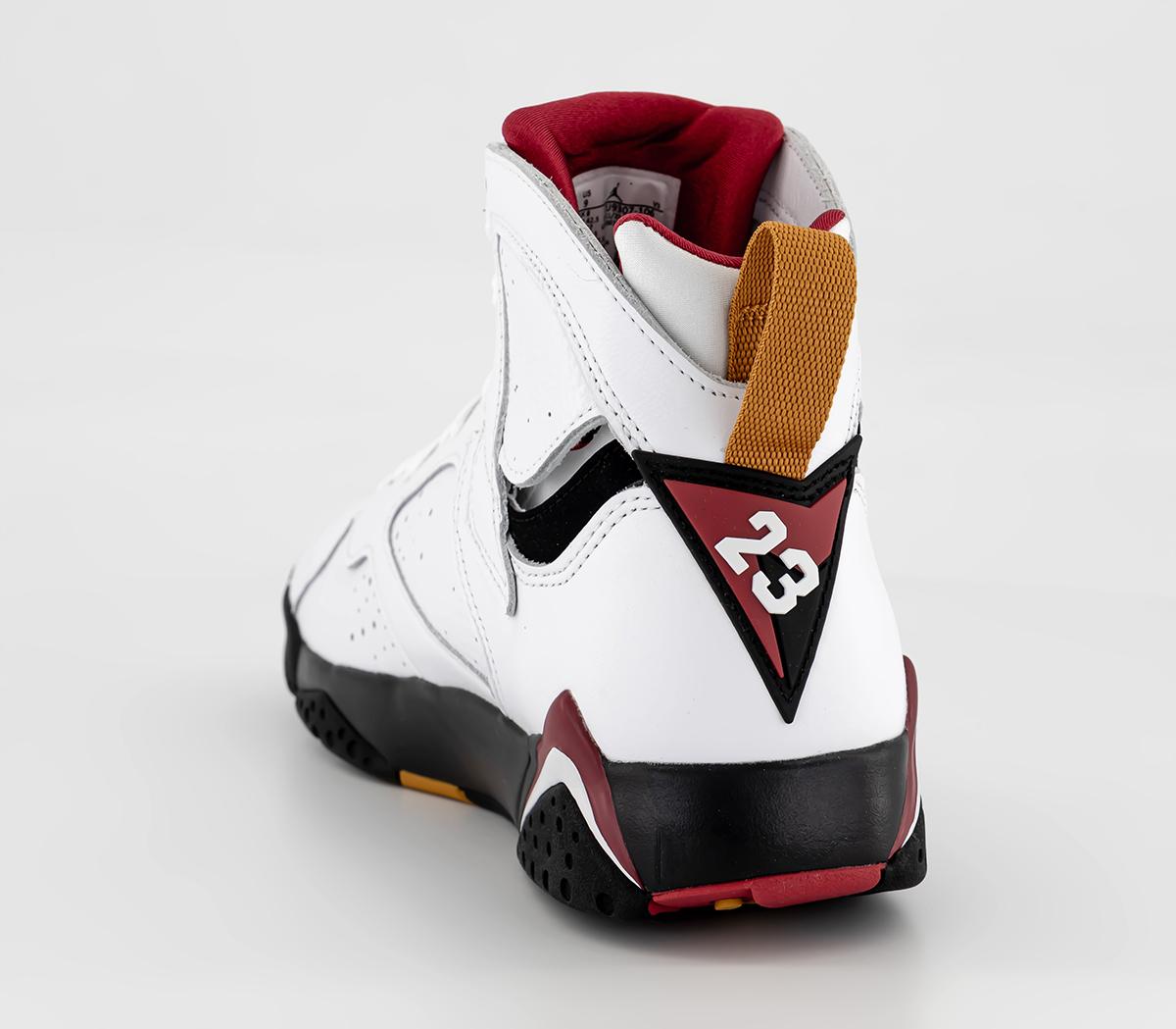 JordanAir Jordan 7 TrainersWhite Black Cardinal Red Chutney