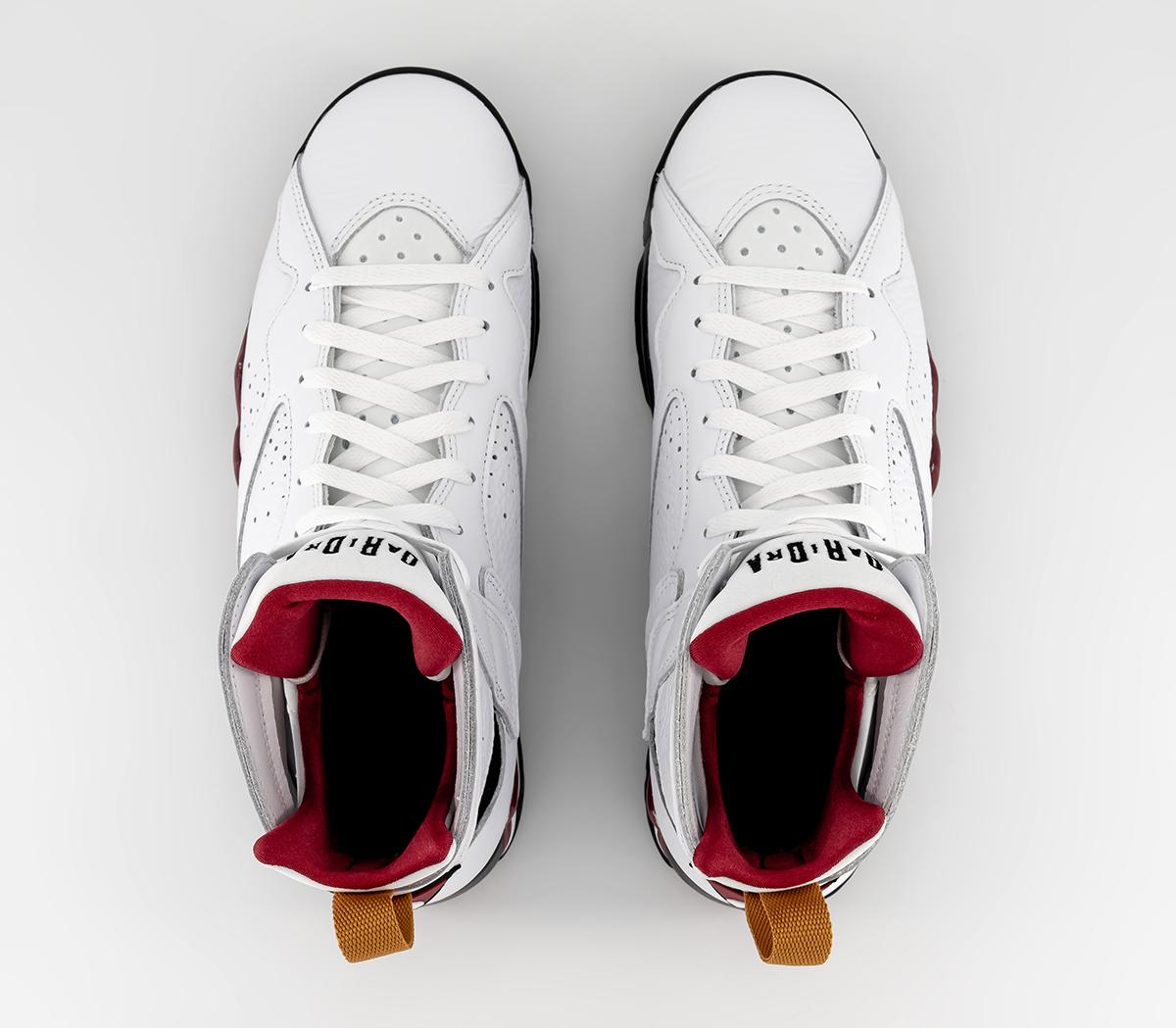 JordanAir Jordan 7 TrainersWhite Black Cardinal Red Chutney