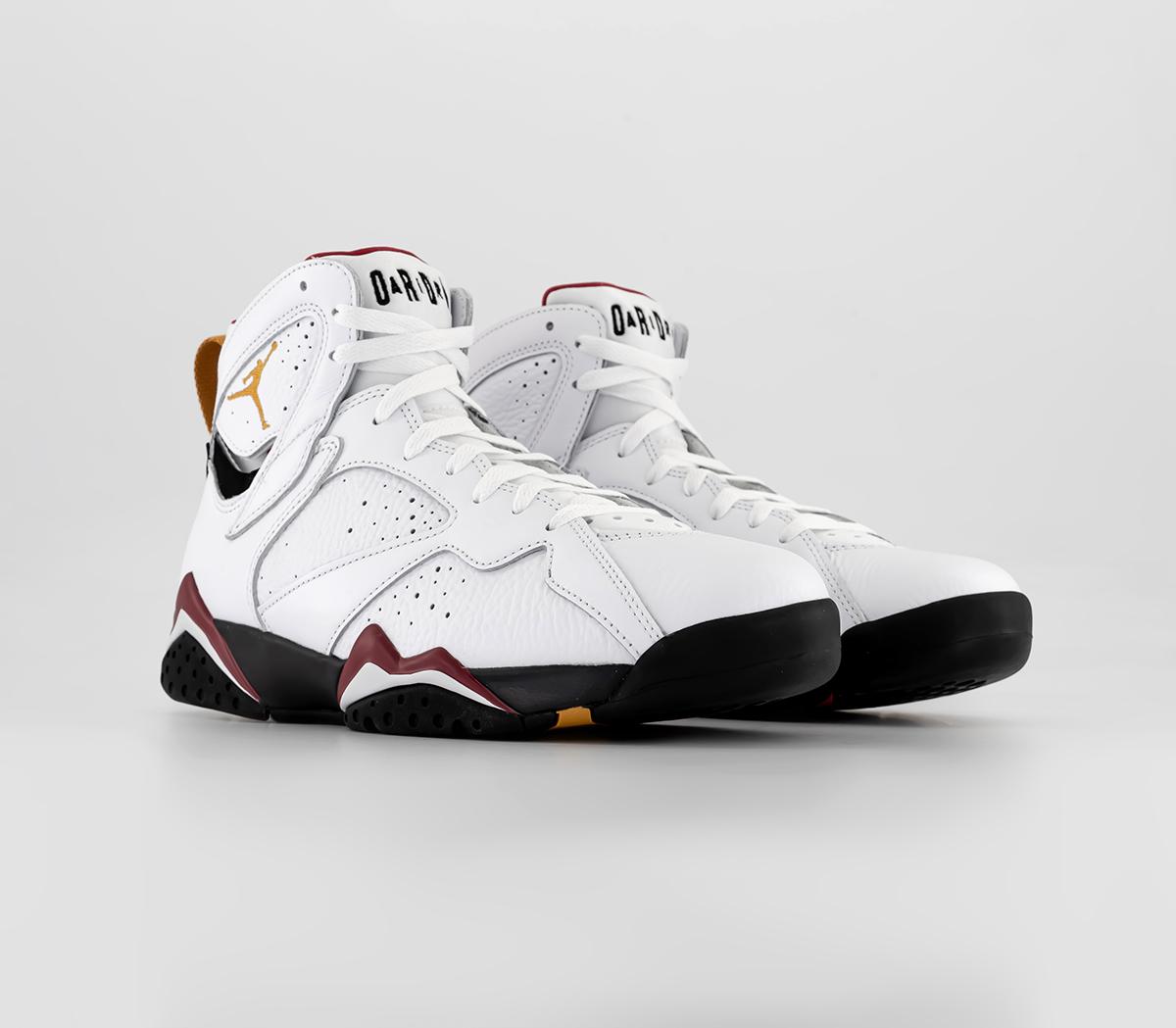 JordanAir Jordan 7 TrainersWhite Black Cardinal Red Chutney