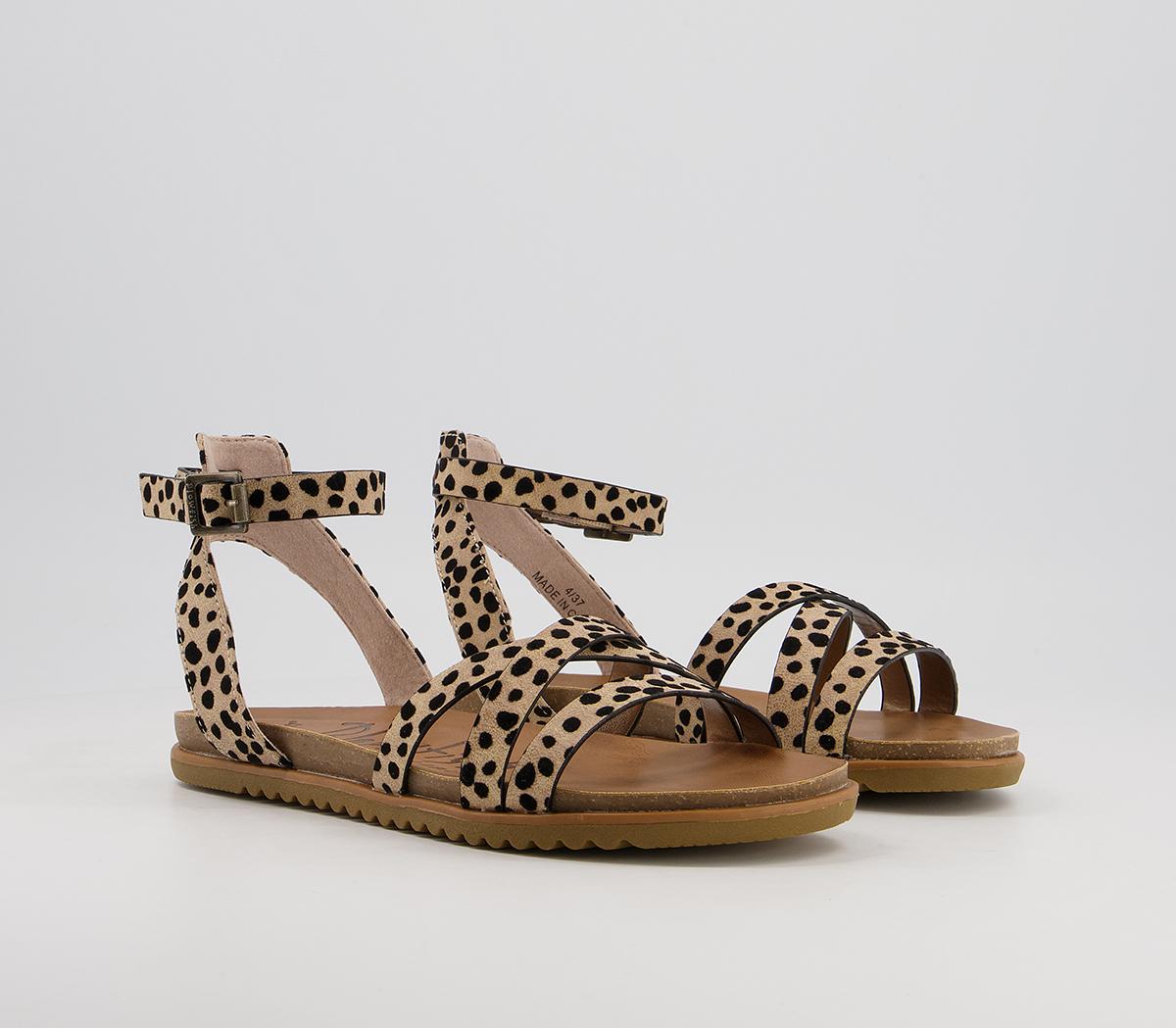 Blowfish Malibu Maylie Sandals Sand Leopard - Women's Vegan Shoes