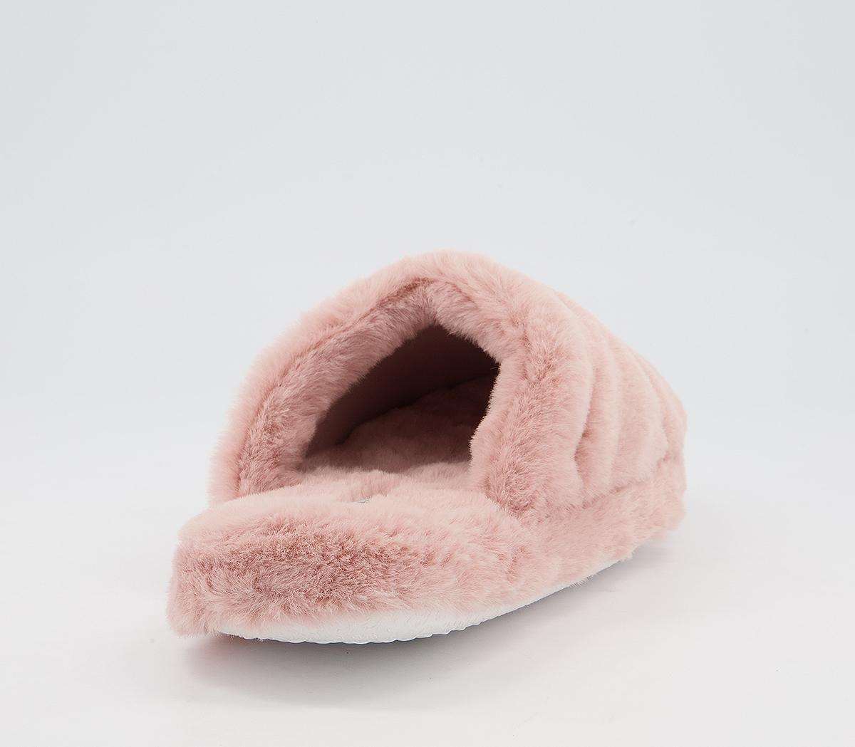 OFFICEFarrah Furry Mule SlippersPink Faux Fur