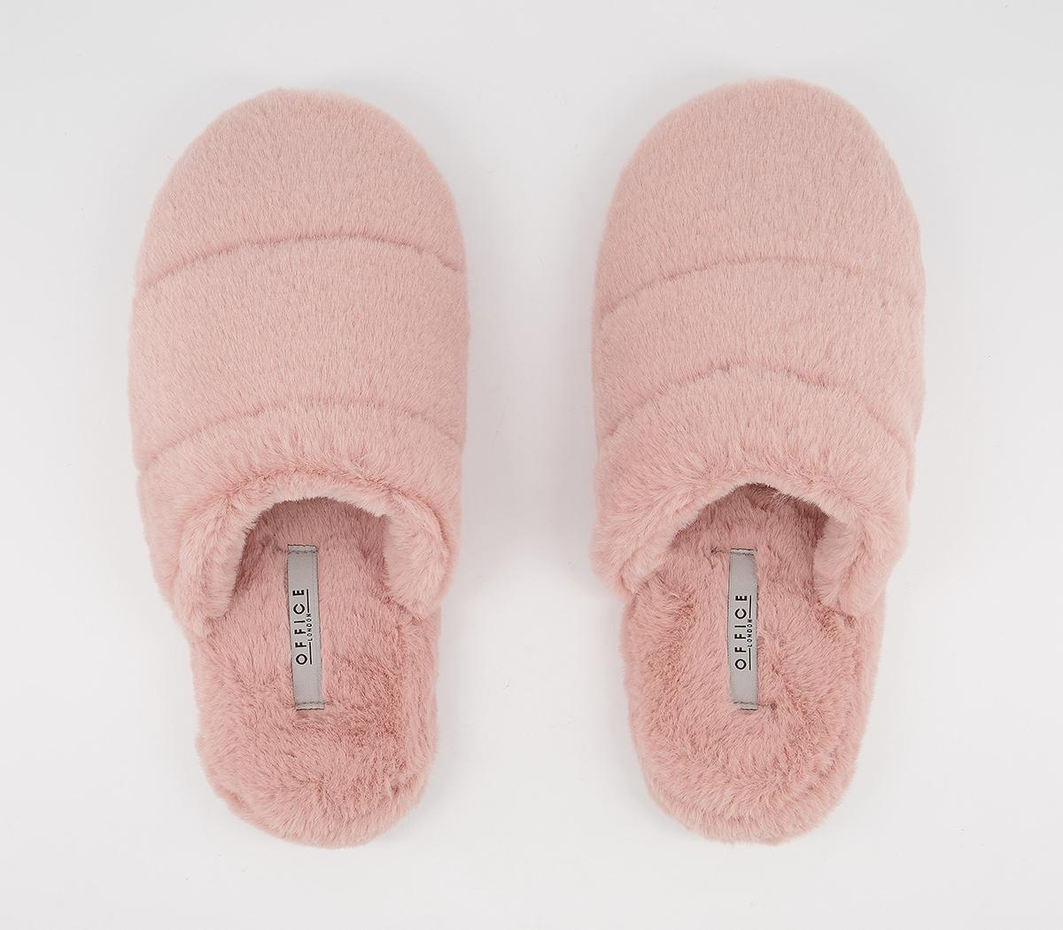 OFFICEFarrah Furry Mule SlippersPink Faux Fur