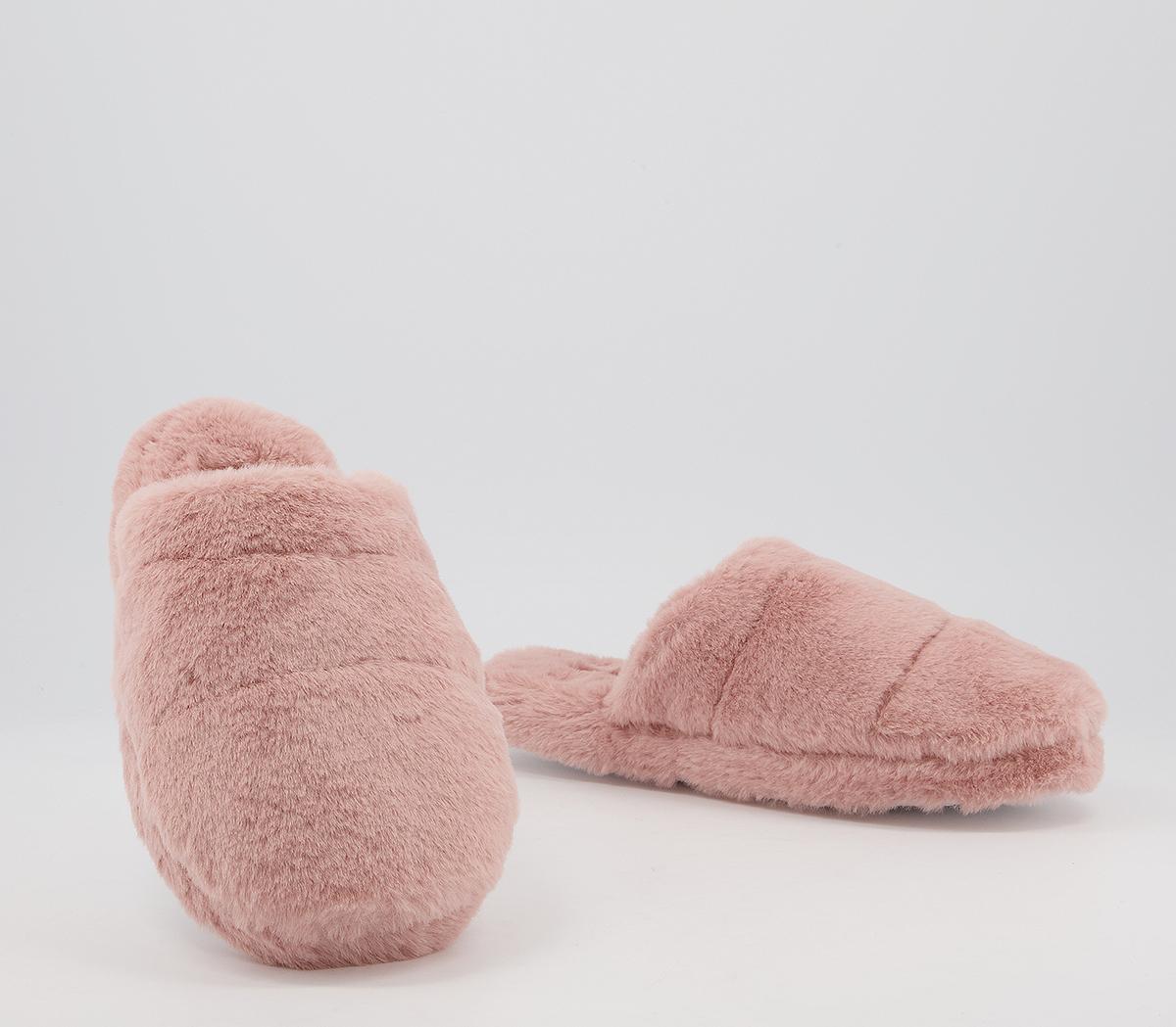 OFFICEFarrah Furry Mule SlippersPink Faux Fur