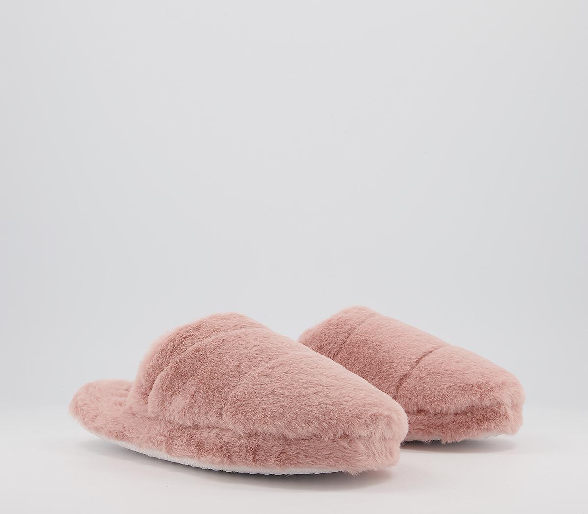 OFFICEFarrah Furry Mule SlippersPink Faux Fur