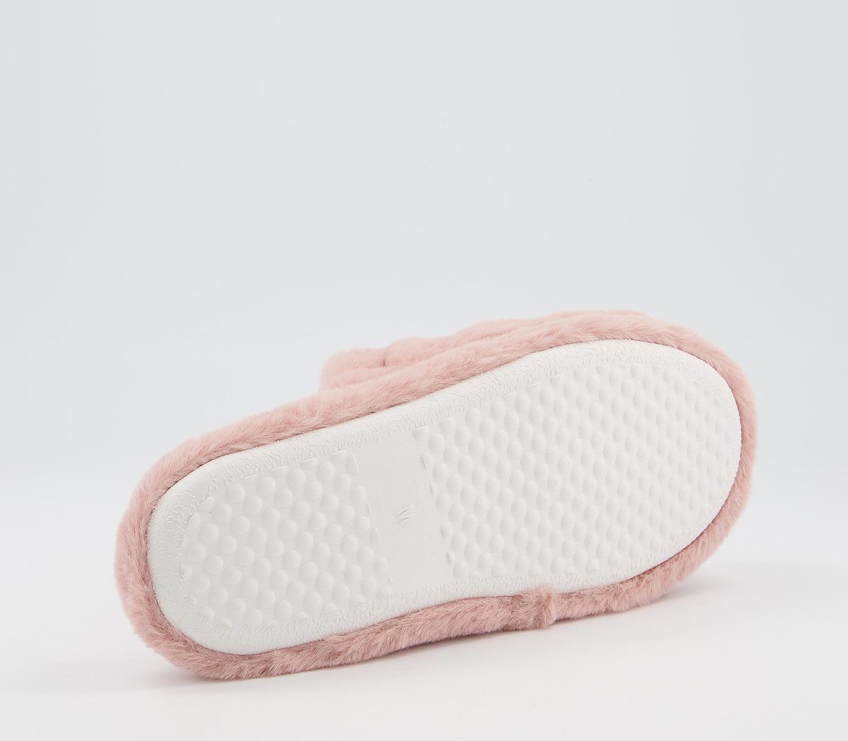 OFFICEFarrah Furry Mule SlippersPink Faux Fur