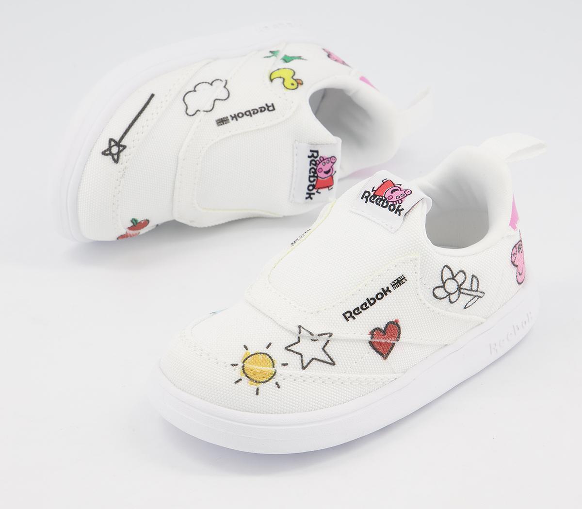 Reebok Club C Slip On III Trainers Reebok Club C Slip On III Trainers Peppa Pig White Multi