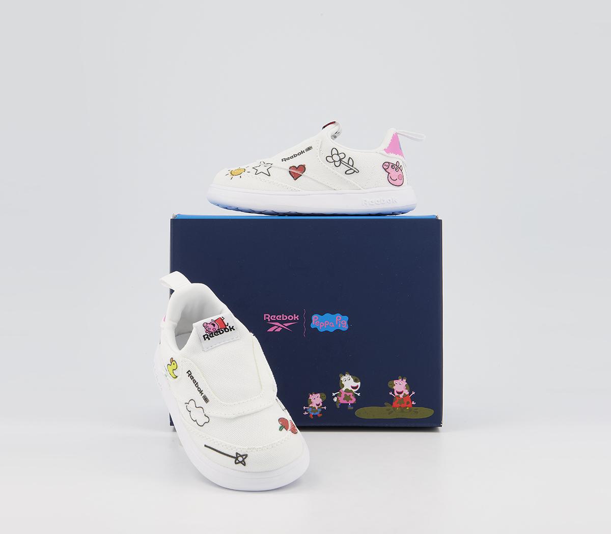 Reebok Club C Slip On III Trainers Reebok Club C Slip On III Trainers Peppa Pig White Multi