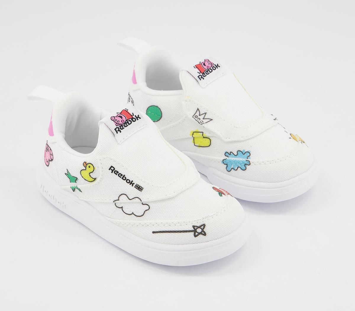 Reebok Club C Slip On III Trainers Reebok Club C Slip On III Trainers Peppa Pig White Multi