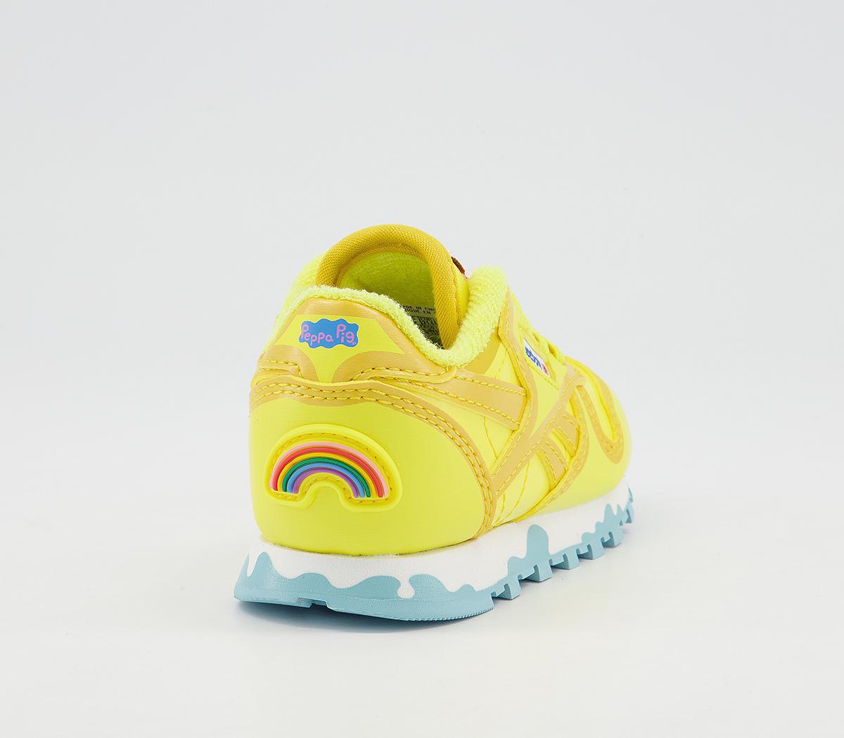 Reebok Classic Leather Trainers Reebok Classic Leather Trainers Peppa Pig Yellow Rainbow