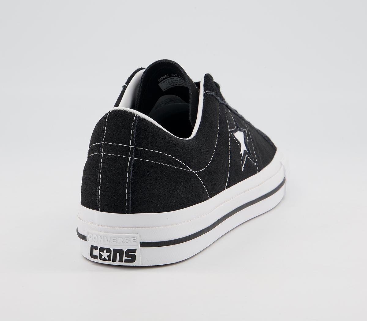 Converse One Star Pro Trainers Converse One Star Pro Trainers Black Black White