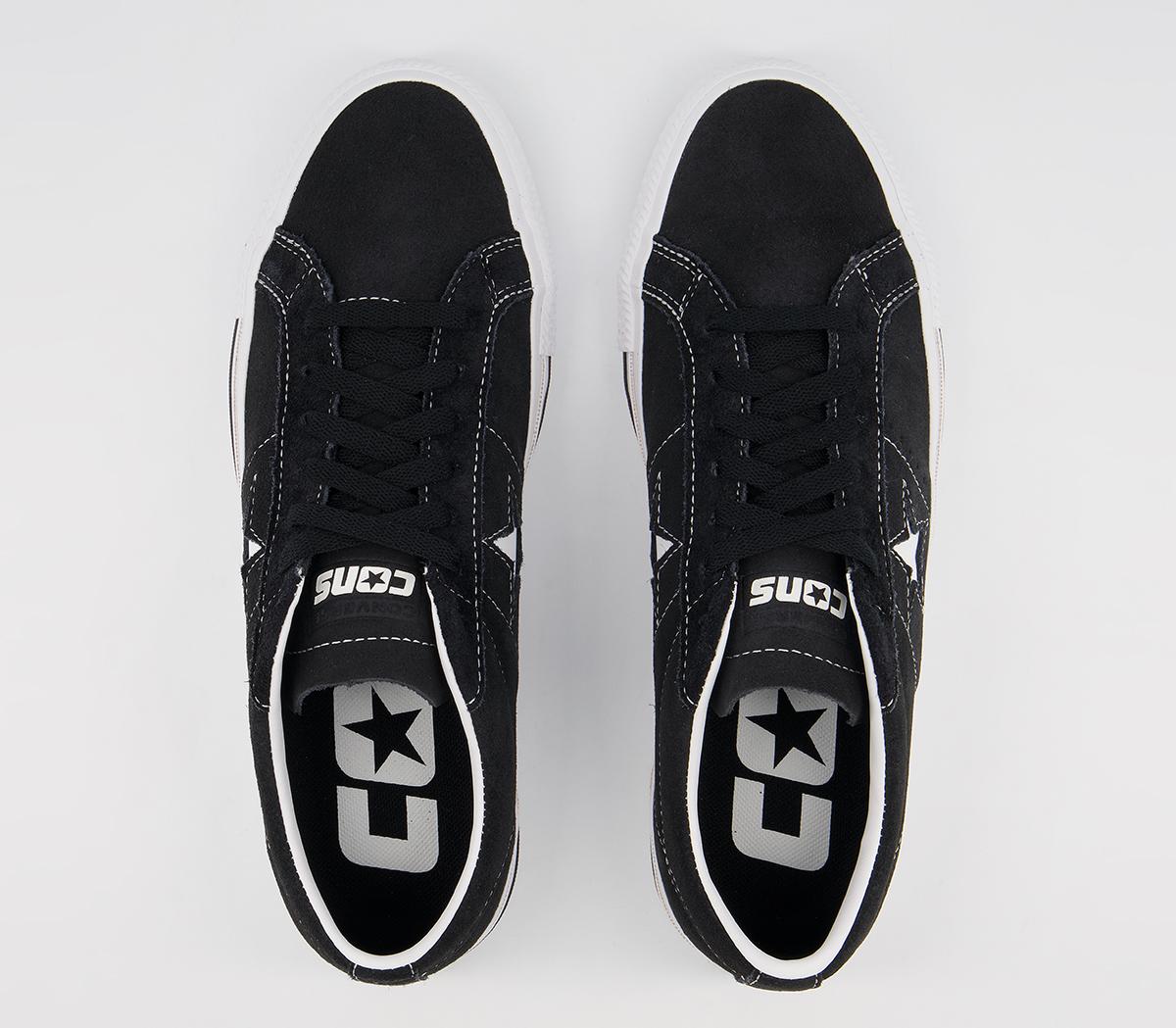 Converse One Star Pro Trainers Converse One Star Pro Trainers Black Black White