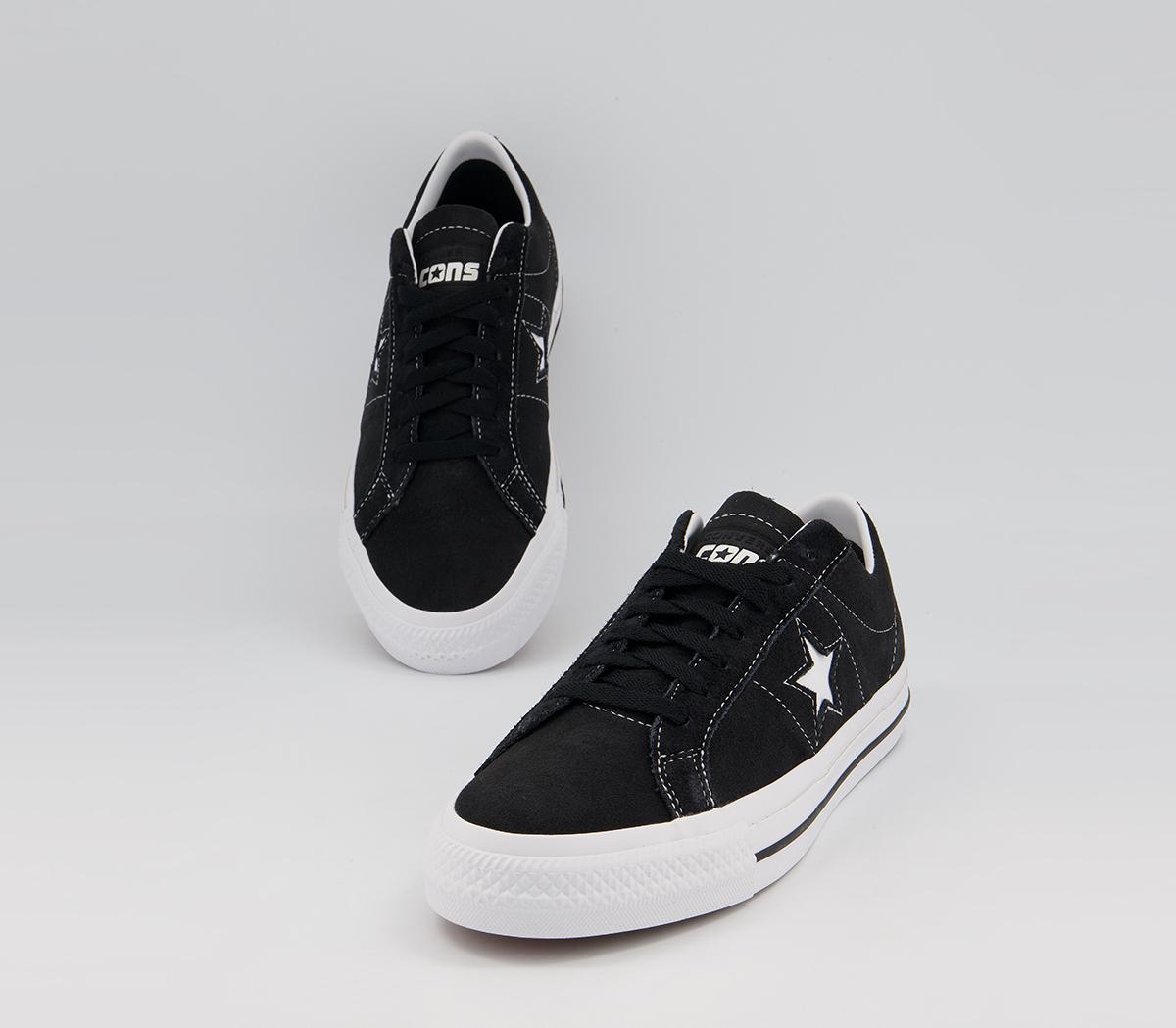 Converse One Star Pro Trainers Converse One Star Pro Trainers Black Black White