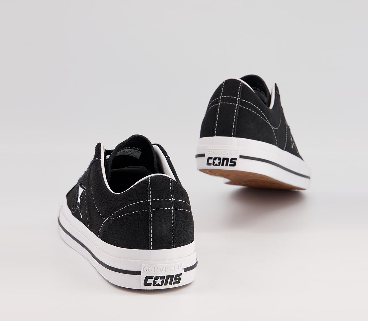 Converse One Star Pro Trainers Converse One Star Pro Trainers Black Black White