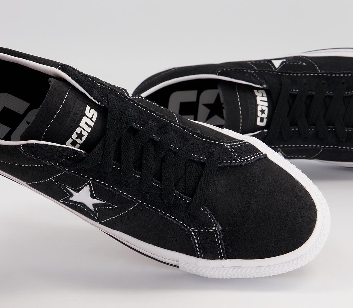 Converse One Star Pro Trainers Converse One Star Pro Trainers Black Black White