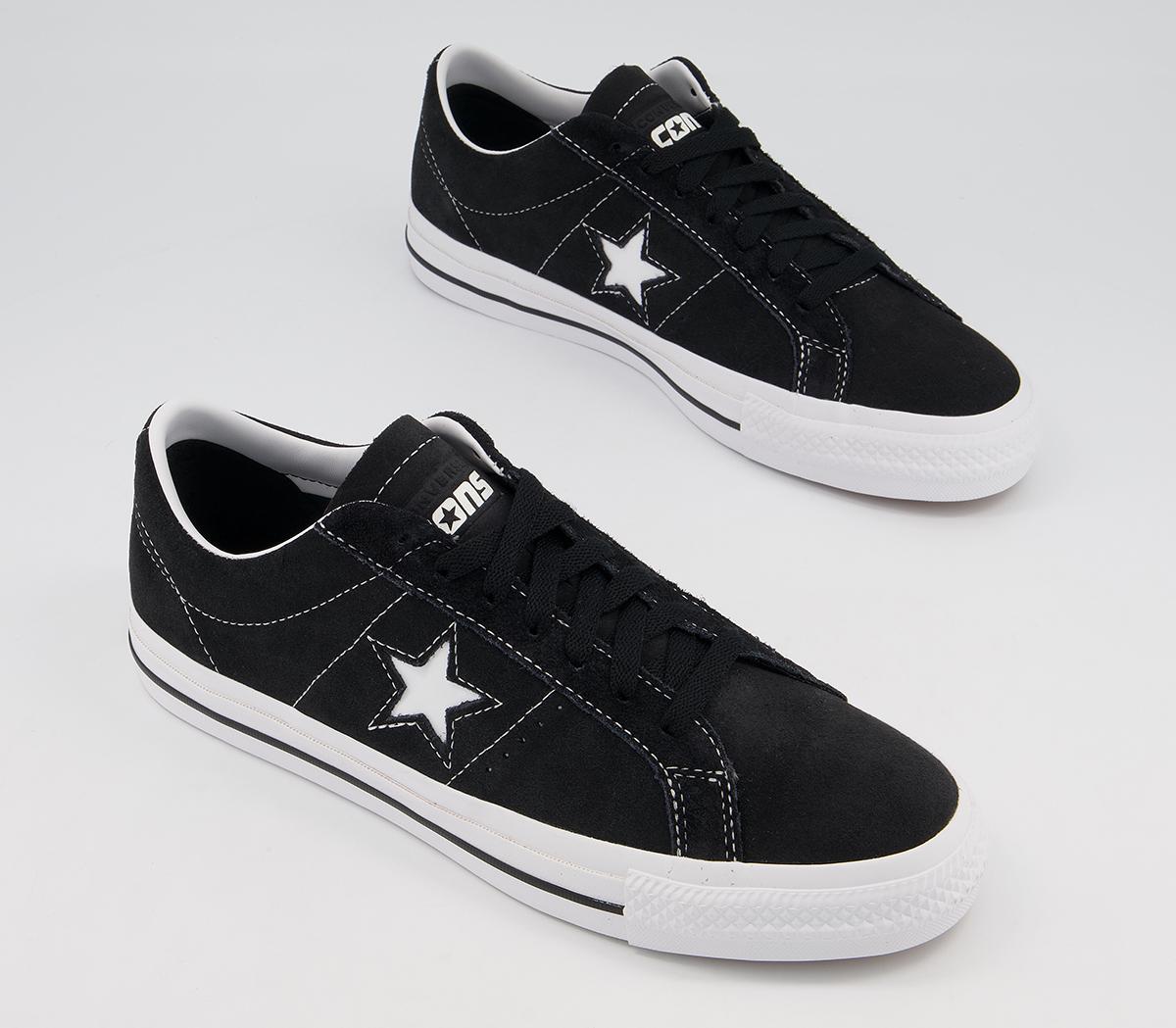 Converse One Star Pro Trainers Converse One Star Pro Trainers Black Black White