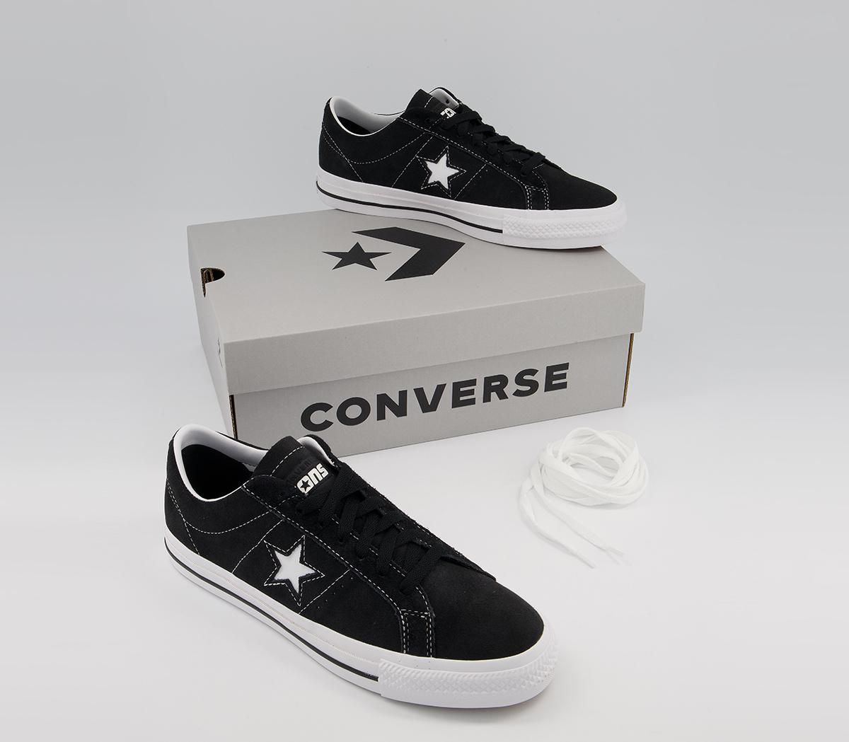 Converse One Star Pro Trainers Converse One Star Pro Trainers Black Black White