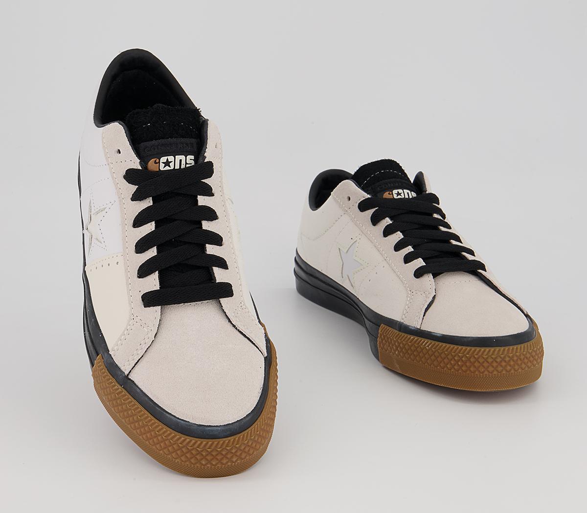 Converse One Star Pro Trainers Converse One Star Pro Trainers Carhartt Wip White Black Gum Honey